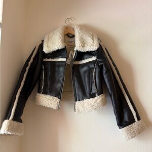 NWT Black Jacket with Sherpa Lining
